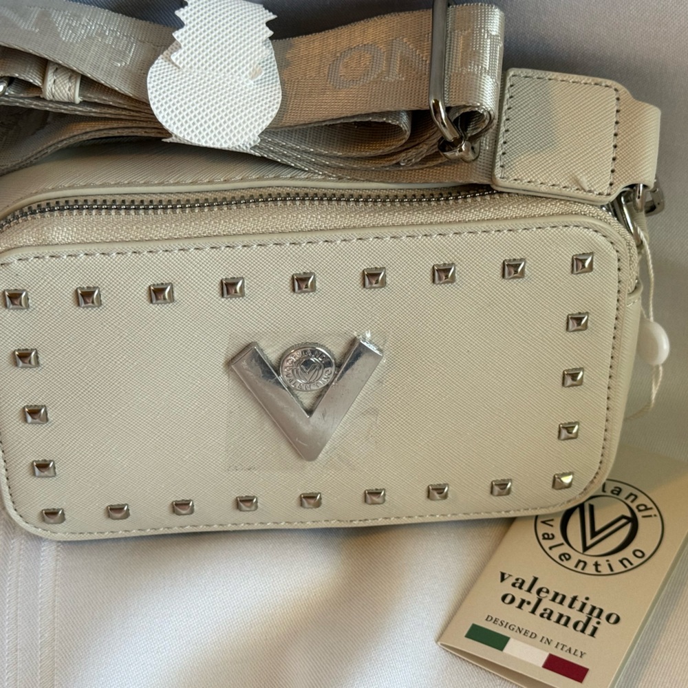 Valentino Orlandi Cream Crossbody Bag